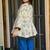 women's cotton blend floral printed flared top