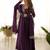 Trijal fab women's georgette embroidered anarkali gown with dupatta set