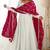 women's georgette embroidered anarkali gown with dupatta set