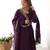 Trijal fab women's georgette embroidered anarkali gown with dupatta set