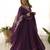 Trijal fab women's georgette embroidered anarkali gown with dupatta set
