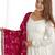 women's georgette embroidered anarkali gown with dupatta set