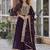 women's georgette embroidered anarkali gown with dupatta set