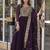 women's georgette embroidered anarkali gown with dupatta set