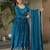 Trijal fab women's chinnon silk embroidered anarkali gown with dupatta set