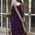 women's georgette embroidered anarkali gown with dupatta set