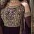 women's georgette embroidered anarkali gown with dupatta set