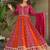 women's georgette embroidered anarkali gown with dupatta set