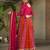 women's georgette embroidered anarkali gown with dupatta set