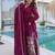 women's georgette embroidered anarkali gown with dupatta set