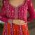 women's georgette embroidered anarkali gown with dupatta set