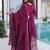 women's georgette embroidered anarkali gown with dupatta set
