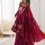 Rani pink anarkali kurti pant set with dupatta