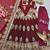 Heavy peacock embroidered maroon anarkali suit set with dupatta & pant