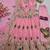 Heavy peacock embroidered pink anarkali suit set with dupatta & pant