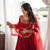 Designer red anarkali suit set for women