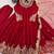 Designer red anarkali suit set for women