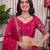 Pink Silk Blend Semi Stitced Lehenga Choli with Thread & Sequence Work