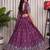 Mauve Silk Blend Semi Stitced Lehenga Choli with Thread & Sequence Work