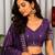 Purple Silk Blend Semi Stitced Lehenga Choli with Thread & Sequence Work
