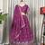 Mauve Silk Blend Semi Stitced Lehenga Choli with Thread & Sequence Work