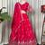 Pink Silk Blend Semi Stitced Lehenga Choli with Thread & Sequence Work
