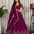 Magenta Silk Blend Semi Stitced Lehenga Choli with Thread & Sequence Work