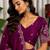 Magenta Silk Blend Semi Stitced Lehenga Choli with Thread & Sequence Work
