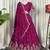 Magenta Silk Blend Semi Stitced Lehenga Choli with Thread & Sequence Work