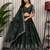 Emerald Silk Blend Semi Stitced Lehenga Choli with Thread & Sequence Work