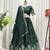 Emerald Silk Blend Semi Stitced Lehenga Choli with Thread & Sequence Work