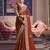 rust viscose zari tissue heavy embroidery designer saree
