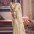 off white zari tissue heavy embroidery designer saree