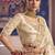 off white zari tissue heavy embroidery designer saree