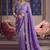 lavender zari tissue heavy embroidery designer saree