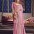 baby pink zari tissue heavy embroidery designer saree