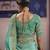turquoise  tissue heavy embroidery designer saree