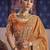 orange tissue heavy embroidery designer saree