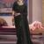 black tissue heavy embroidery designer saree