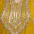 Mustard silk blend beads embroidery sequence work kurta palazzo dupatta set