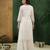 Offwhite art silk embroidery sequence work kurta palazzo dupatta set