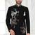 Black embroidered bandhgala suit for mens