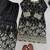 Black silk blend embroidered sharara set