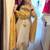 Cream silk blend embroidered kurta set