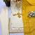 Cream silk blend embroidered kurta set