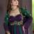 Purple silk blend embroidered anarkali set