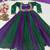 Purple silk blend embroidered anarkali set