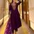 Purple crepe embroidered kurta set