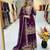 Purple faux georgette embroidered sharara set