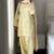 Light-yellow faux georgette embroidered farshi salwar set